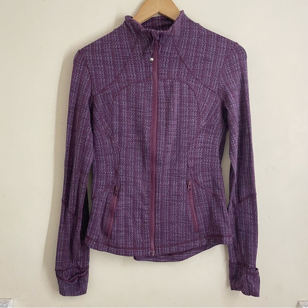 Lululemon Forme Jacket Purple Chevron Full Zip